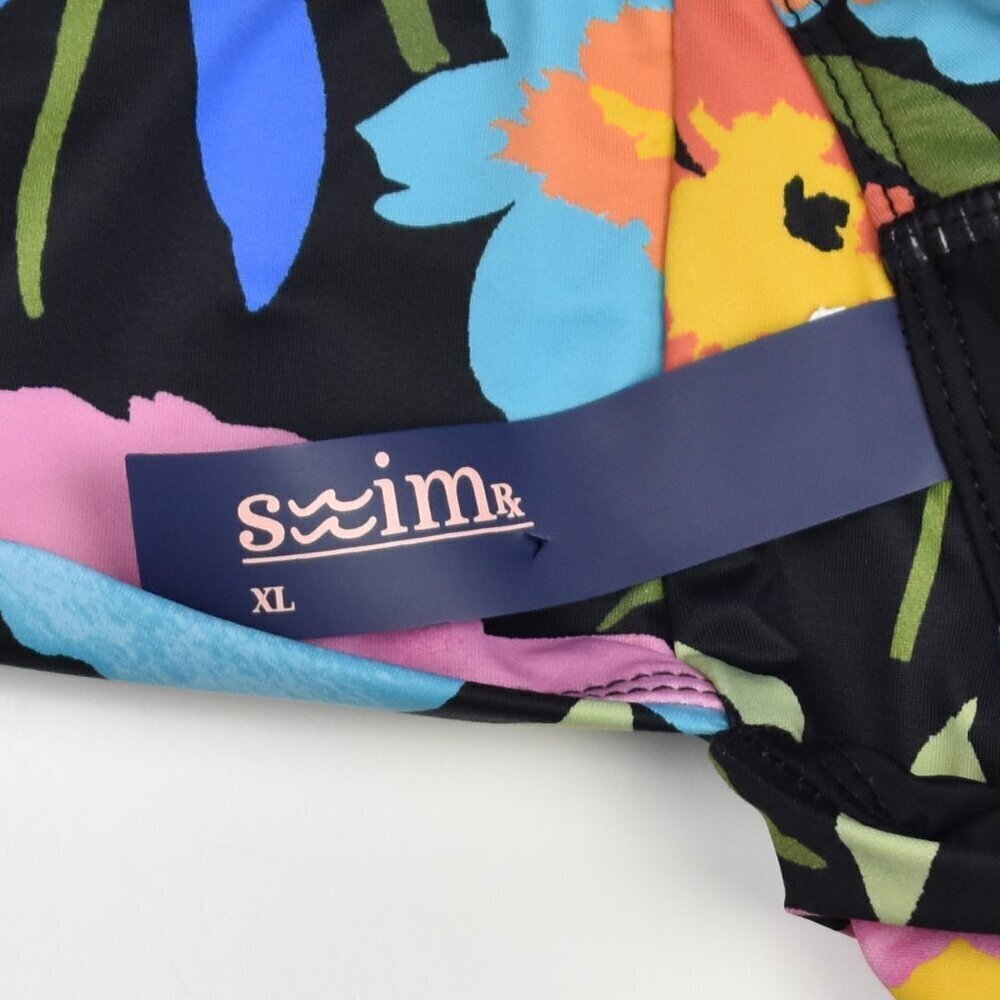 Swim RX Floral Plunge Twist Back One Piece Swimsuit - XL - Picture 7 of 7